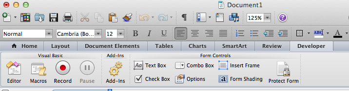 shading in word for mac
